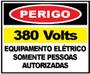 Imagem de Adesivo de Sinalização de Risco Elétrico de 380V