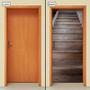 Imagem de Adesivo Decorativo de Porta - Escada de Madeira - 2490cnpt