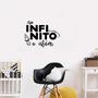 Imagem de Adesivo Decorativo Frase Ao Infinito e Além Decoração Quarto Infantil