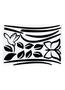 Imagem de Adesivo Decorativo para Geladeira, Móveis ou Paredes. Tema Natureza para Banheiro Preto