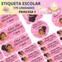 Imagem de Adesivo Etiqueta Escolar Personalizado Vinil Princesa 175UN