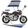 Imagem de Adesivo Fazer 250 2014 Faixa Tanque Moto Preta + Logo Yamaha