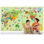 Imagem de Adesivo Infantil Mapa Mundi Papel De Parede 2m² Colorido M08
