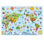 Imagem de Adesivo Infantil Mapa Mundi Zoo Gigante Papel De Parede M15