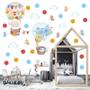 Imagem de Adesivo kit infantil girafa e ovelha balão fofo