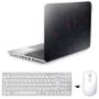 Imagem de Adesivo Notebook 15,6" Poligonal Teclado Mouse Branco