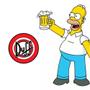 Imagem de Adesivo Para Frigobar Geladeira Homer Simpson Cerveja P