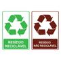 Imagem de Adesivo Para Lixo/lixeira Reciclável 16x12 Em Vinil Resisten