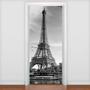 Imagem de Adesivo Para Porta Torre Eiffel Preto E Branco-93X210Cm
