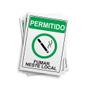 Imagem de Adesivo Para Sinalização Permitido Fumar Neste Local 25x18cm