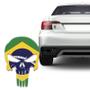 Imagem de Adesivo Resinado Caveira O Justiceiro Bandeira Brasil Carro