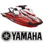 Imagem de Adesivo Resinado Emblema Yamaha Jet Ski Cromado Preto
