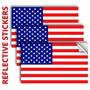 Imagem de Adesivo Venicor Reflective American Flag 5x3 cm - pacote com 3