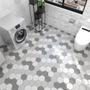 Imagem de Adesivo Vinilico Lavavel para Piso Texturizado Hexágono Cinza