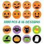 Imagem de Adesivos Byhoo Halloween Pumpkin Bat Spider 1000 unidades para crianças