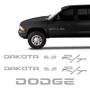 Imagem de Adesivos Dakota 5.2 R/T Dodge Emblema Lateral/Traseiro Prata