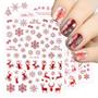 Imagem de Adesivos de arte de unhas jmeowio Christmas Theme 9 folhas