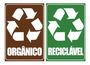 Imagem de Adesivos de Lixeira - Lixos Reciclável e Orgânico