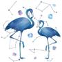 Imagem de Adesivos de parede e decalques Blue Flamingo Home Decor Wokex