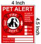 Imagem de Adesivos de Segurança para Pet - Pet Alert Safety Fire - Pacote com 8 Unidades