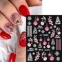 Imagem de Adesivos de unhas Fcozpjk 5D Christmas Xmas Deer Snowman 6 folhas