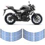 Imagem de Adesivos Frisos Roda Moto Yamaha Mt-03 Filete Azul Refletivo