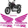 Imagem de Adesivos Moto Honda Cb 300r Tanque Rosa Resinado