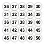 Imagem de Adesivos Numerados 1 A 100 Redondo Fundo Branco Medida 2Cm