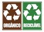 Imagem de Adesivos P/lixeiras Coleta Seletiva Reciclável + Orgânico