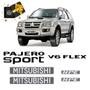 Imagem de Adesivos Pajero Sport V6 Flex Hpe Mitsubishi Preto Resinados