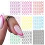 Imagem de Adesivos para Unhas Francesas com Gradiente de Cor - 9 Unidades