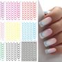 Imagem de Adesivos para Unhas Francesas com Gradiente de Cor - 9 Unidades