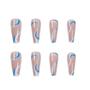 Imagem de Adesivos para Unhas Ondulados - 2 Unidades (Azul e Branco)