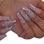 Imagem de Adesivos para Unhas Ondulados - 2 Unidades (Azul e Branco)