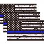 Imagem de Adesivos refletivos SEVNDE Thin Blue Line, bandeira dos EUA x3