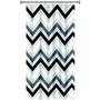 Imagem de Adicione um toque moderno e elegante ao seu banheiro com a nossa Cortina de Box Zig Zag Preto e Branco c/ gancho!
