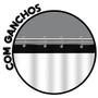 Imagem de Adicione uma touch de tolerado ao seu banheiro com a Cortina de Box Preta com Visor c/ gancho. Compre agora e tenha um b