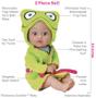 Imagem de Adora Baby Bath Toy Frog, 8,5 polegadas Bath Time Baby Tot Doll com corpo quickdri