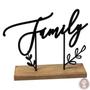 Imagem de Adorno Decorativo Letreiro Family Tuut MDF e Ferro 23 cm Familia Decoração Letras