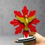 Imagem de Adorno Divino Espírito Santo De Mesa MDF Vermelho 17 cm