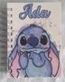 Imagem de Agenda Personalizada Permanente 15.5 x 11cm Stitch Aquarela Com Seu Nome