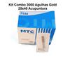 Imagem de Agulha Acupuntura 25x40 Kit 3 cx 3000 Un Pcte - Gold - Mtc