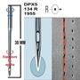 Imagem de Agulha Singer para Máquina de Costura Reta Cabo Grosso 1955 DPX5 134R 120/19 Pacote