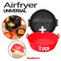 Imagem de air fryer 4 litros Cesta forro forma protetor cesto silicone  microondas forninho 