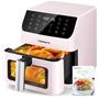 Air Fryer Beelicious 5,5L - Fritadeira Digital 12 em 1 com 40+ Receitas (Rosa) Imagem de Air Fryer Beelicious 5,5L - Fritadeira Digital 12 em 1 com 40+ Receitas (Rosa)