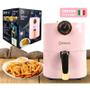 Imagem de Air Fryer Rosa e Dourado Fritadeira Elétrica Sem Óleo 220v e 4.3 L