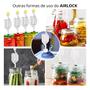 Imagem de Airlock Válvula Tipo S com Anel de Vedação Air Lock Para Fermentação Cerveja Hidromel Vinho Conserva