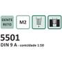 Imagem de Alargador Para Pinos - Med. 4 mm - Dente Reto, Conicidade 1:50, Haste Cilíndrica, Corte à Direita - Aço Rápido HSS (M2) - Cód. 5501 - INDAÇO