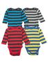 Imagem de Alavanca Bebê Quatro Pack Manga Longa Bodysuit Boys Stripe 2