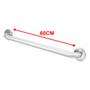 Imagem de Alça de Apoio 60cm Banheiro Inox Barra Idoso Deficiente Cadeirante Acessibilidade Resistente Box Segurança